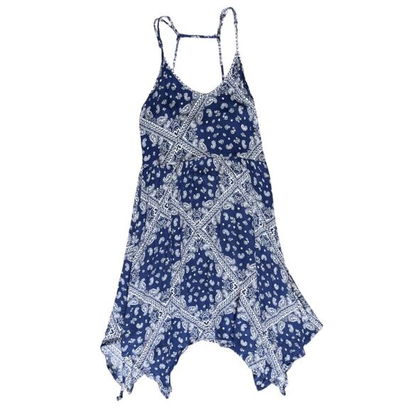 Socialite Dresses & Skirts - Socialite Blue Paisley Bandana Slip Sundress Size Medium